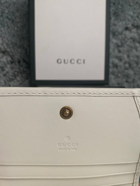 Brand New Gucci White GG Marmont Quilted Web GG Wallet / Purse - V & G Luxe Boutique