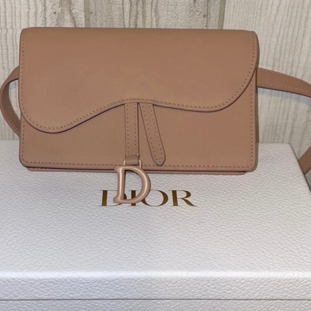 Dior Saddle Belt Bag, Nude Matte Leather – V & G Luxe Boutique display picture 1