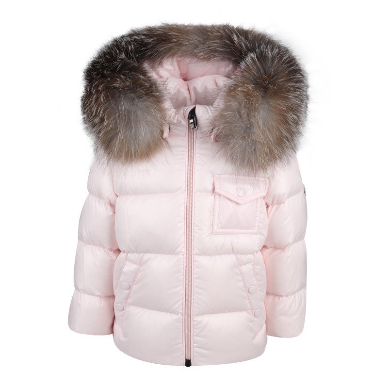 Moncler Pink girls Coat – V G Luxe Boutique - Main Image