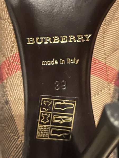 Burberry Black and Nova Check Heels