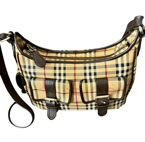 Burberry Haymarket Check Hobo Bag - V & G Luxe Boutique