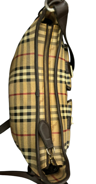 Burberry Haymarket Check Hobo Bag - V & G Luxe Boutique