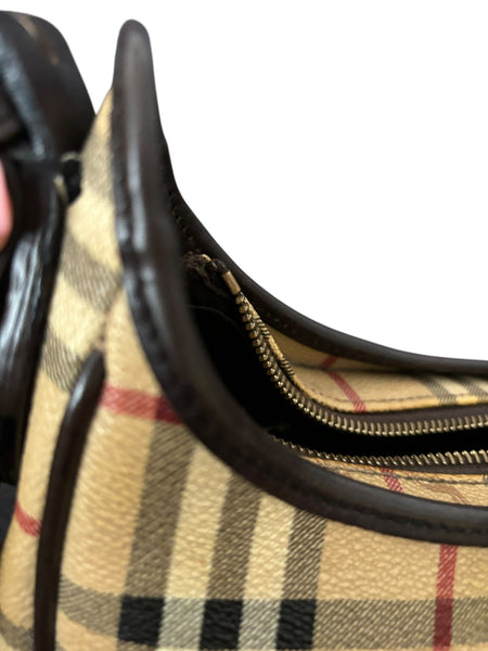 Burberry Haymarket Check Hobo Bag - V & G Luxe Boutique
