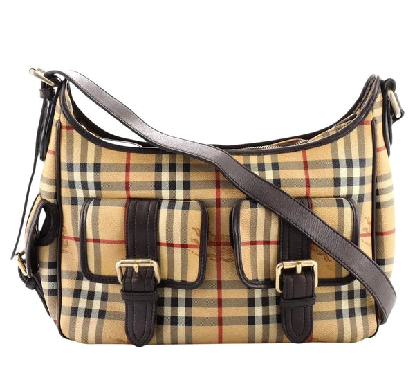 Burberry Haymarket Check Hobo Bag - V & G Luxe Boutique