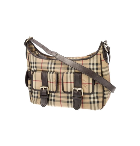 Burberry Haymarket Check Hobo Bag - V & G Luxe Boutique