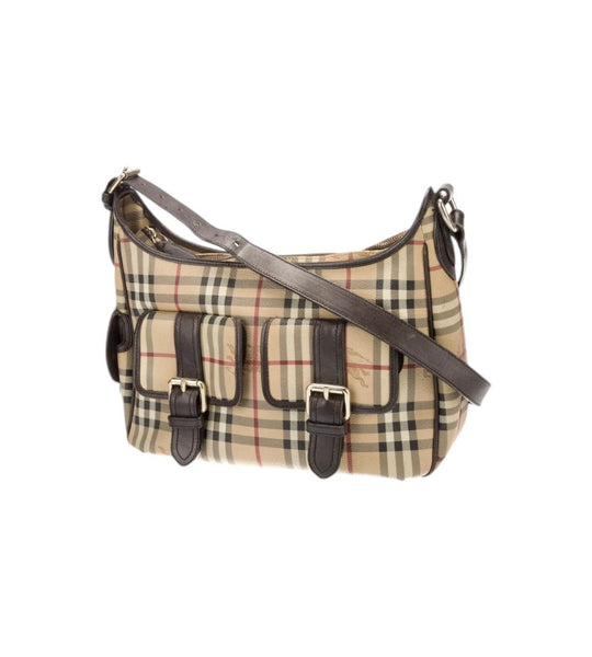 Burberry Haymarket Check Hobo Bag - V & G Luxe Boutique