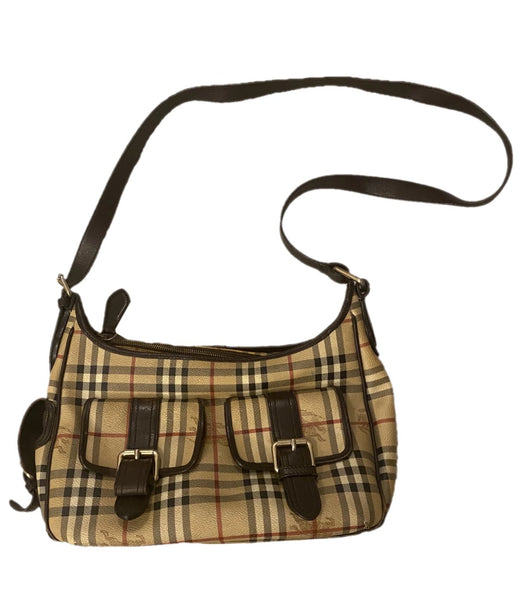 Burberry Haymarket Check Hobo Bag - V & G Luxe Boutique