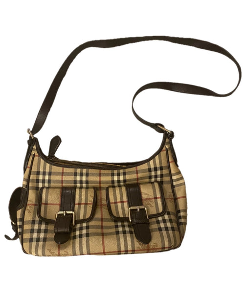 Burberry Haymarket Check Hobo Bag - V & G Luxe Boutique