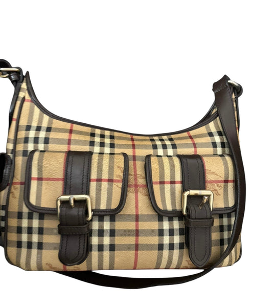 Burberry Haymarket Check Hobo Bag - V & G Luxe Boutique