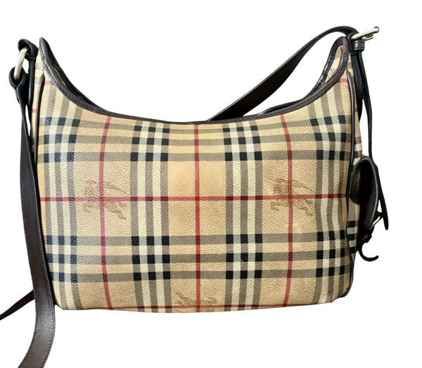 Burberry Haymarket Check Hobo Bag - V & G Luxe Boutique