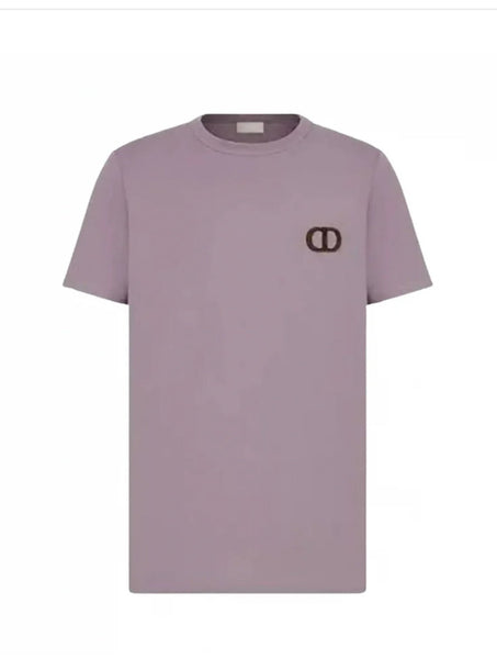 Dior CD Logo Rose Violet T-Shirt - V & G Luxe Boutique