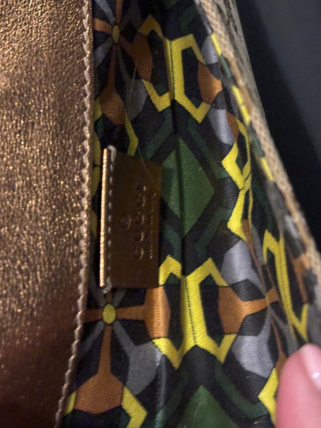 Gucci Beige GG Monogram Clutch Bag - V & G Luxe Boutique