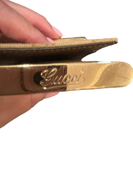 Gucci Beige GG Monogram Clutch Bag - V & G Luxe Boutique