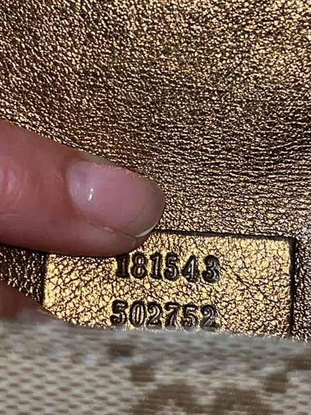Gucci Beige GG Monogram Clutch Bag - V & G Luxe Boutique