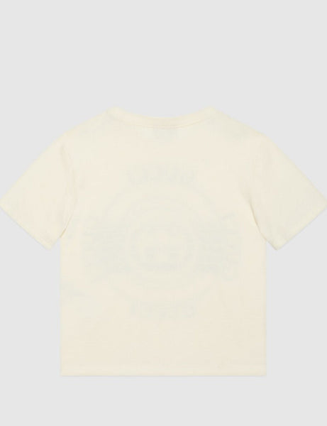 Gucci Kids Unisex BNWT Ivory Disk Print T-Shirt - V & G Luxe Boutique