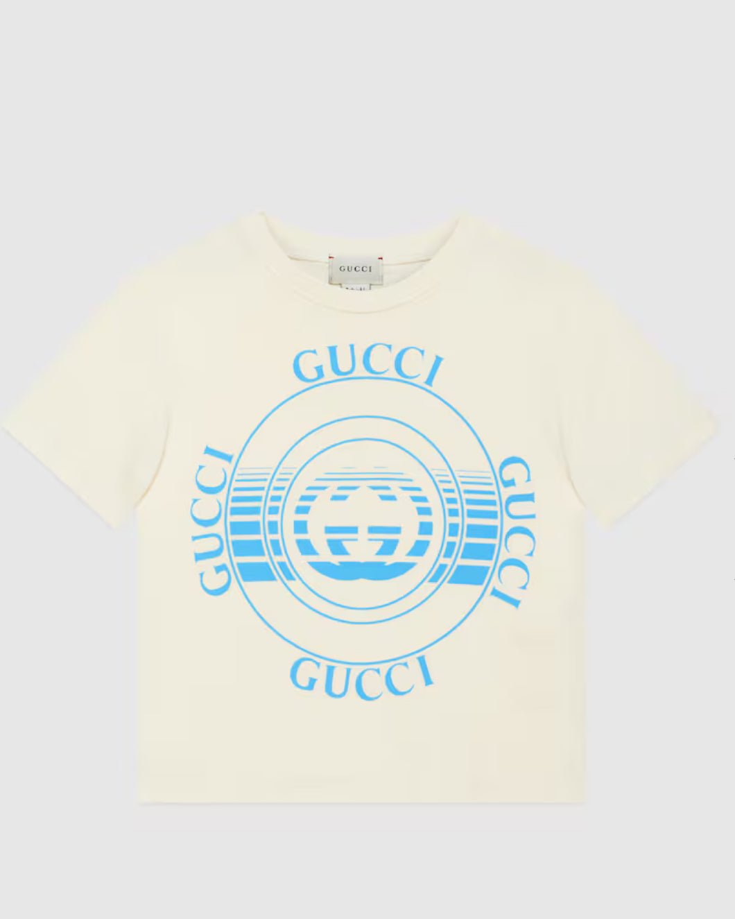 Gucci Kids Unisex BNWT Ivory Disk Print T-Shirt - V & G Luxe Boutique
