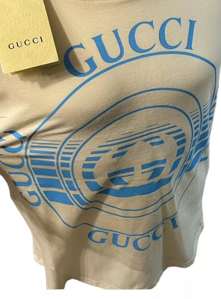 Gucci Kids Unisex BNWT Ivory Disk Print T-Shirt - V & G Luxe Boutique