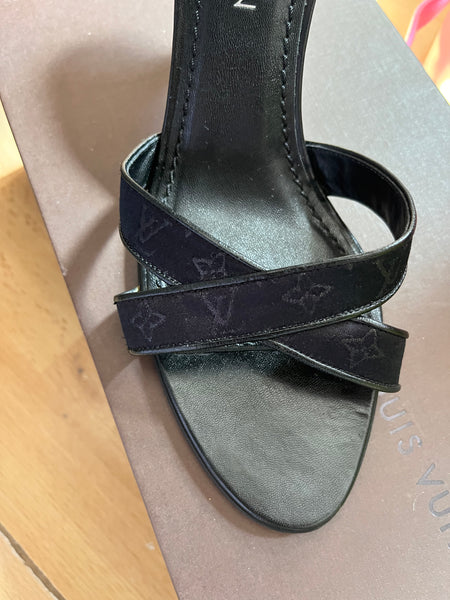 Louis Vuitton Monogram Black Heels