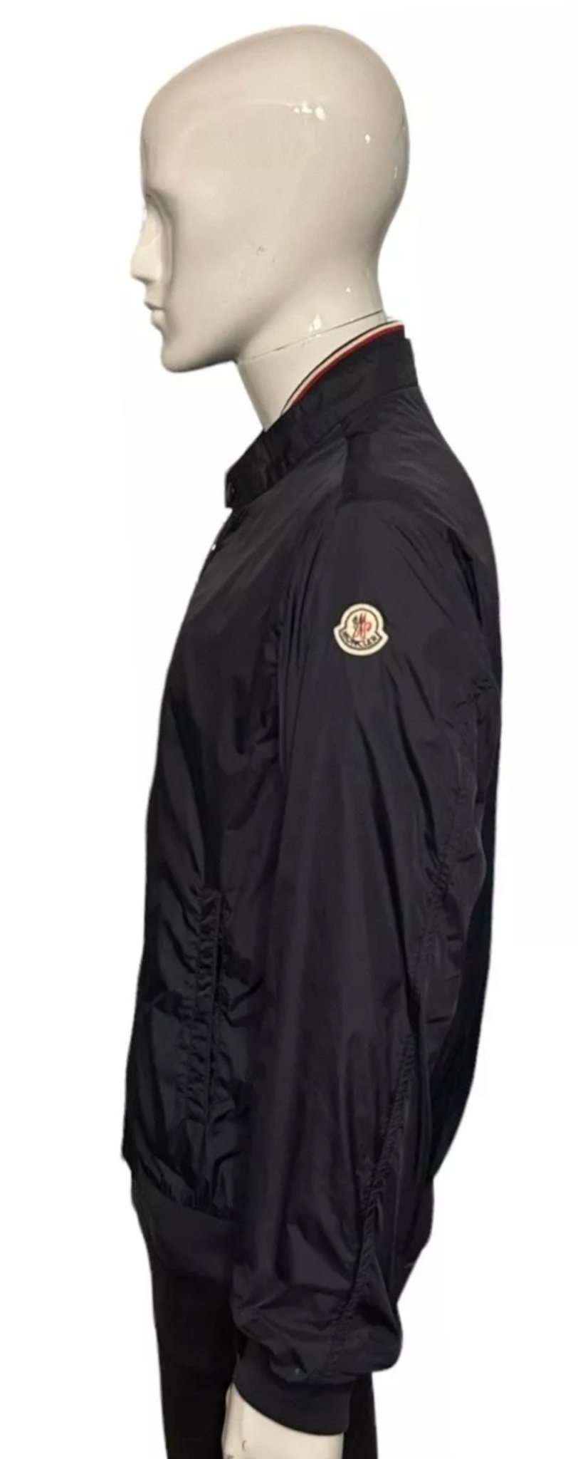MONCLER ネイビー MIROIR GIUBBOTTO ZIP UP Moncler Miroir Navy Giubbotto Bomber Windbreaker Jacket – V