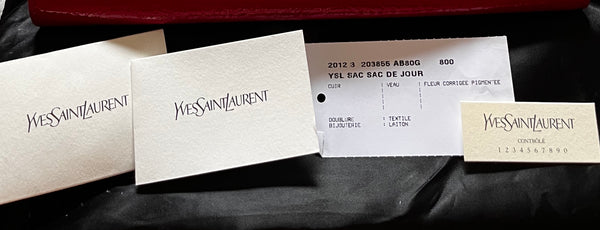 Saint Laurent Red Patent Leather Belle De Jour Clutch