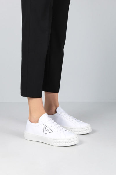 Brand New Women's Prada White Chunky Wheel Low Sneakers / Pumps, UK Size 5