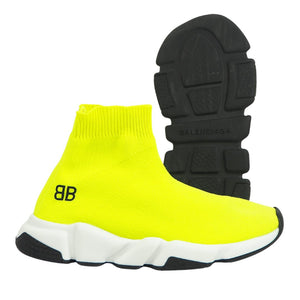 Balenciaga Neon Kids Speed Sock Trainers, EU Size 25-26 - V & G Luxe Boutique