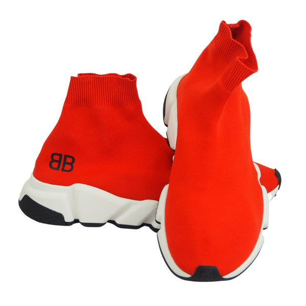 Balenciaga Unisex Red Capsule BB Speed Stretch-Knit Trainers, UK Size 7 - V & G Luxe Boutique