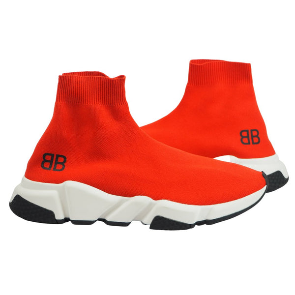 Balenciaga Unisex Red Capsule BB Speed Stretch-Knit Trainers, UK Size 7 - V & G Luxe Boutique