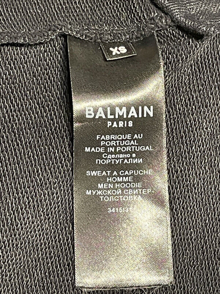 Balmain Unisex Black & Multicolour Oversized XS Hoodie - V & G Luxe Boutique