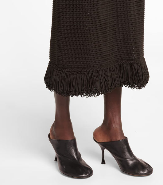 Bottega Veneta Black Dot Leather Mules - V & G Luxe Boutique