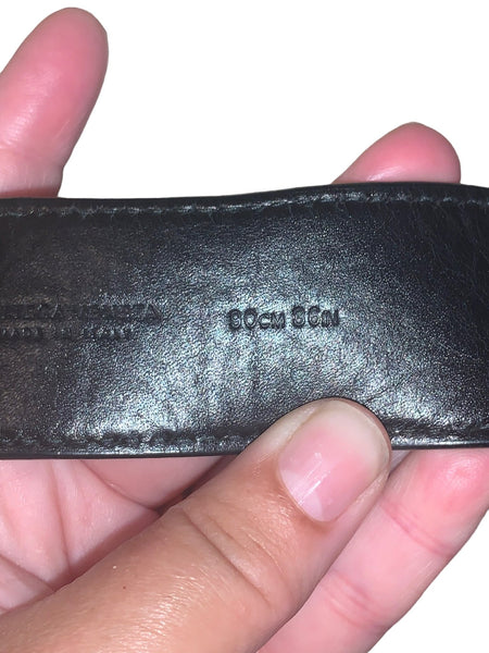 Bottega Veneta Black Unisex Black Belt - V & G Luxe Boutique