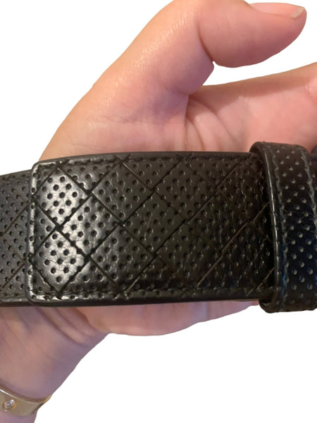 Bottega Veneta Black Unisex Black Belt - V & G Luxe Boutique