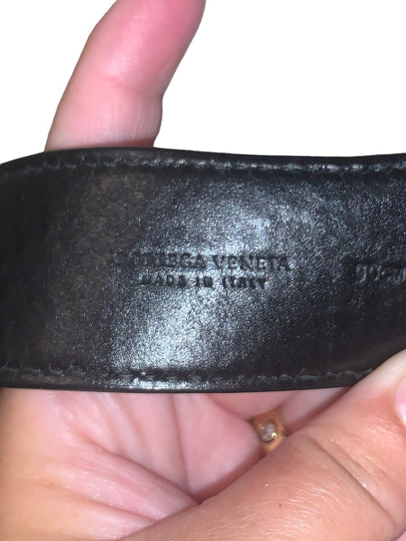 Bottega Veneta Black Unisex Black Belt - V & G Luxe Boutique