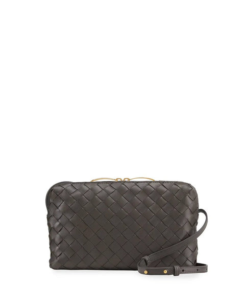 Bottega Veneta Nodini Woven Leather Crossbody Brown Bag - V & G Luxe Boutique