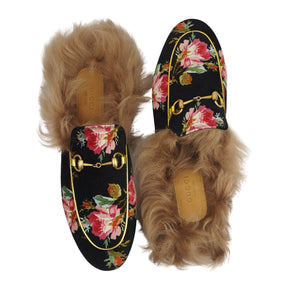 Gucci princetown discount velvet slippers