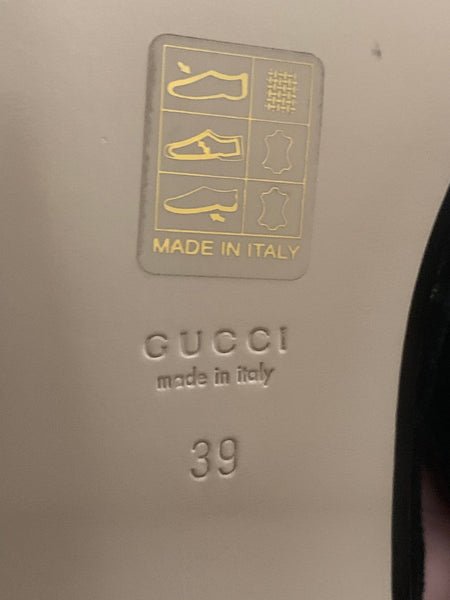 Brand New Gucci Blue GG Velvet Princetown Slipper Slide On Loafers, UK Size 6 - V & G Luxe Boutique
