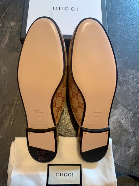 Brand New Gucci Princetown Beige Slip On Mules, UK Size 6 - V & G Luxe Boutique