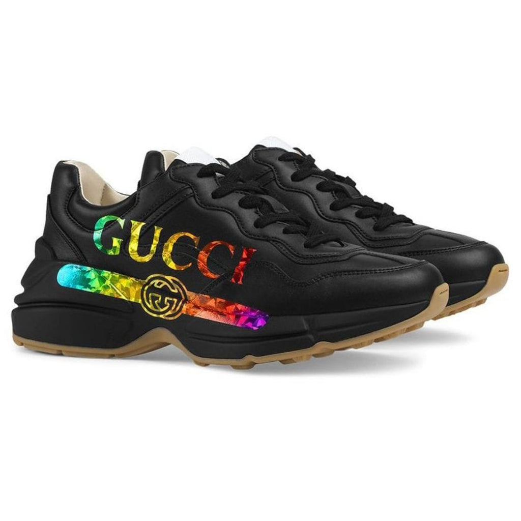 Black leather trainers size 5 clearance