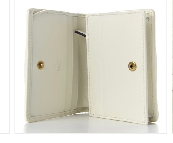 Brand New Gucci White GG Marmont Quilted Web GG Wallet / Purse - V & G Luxe Boutique