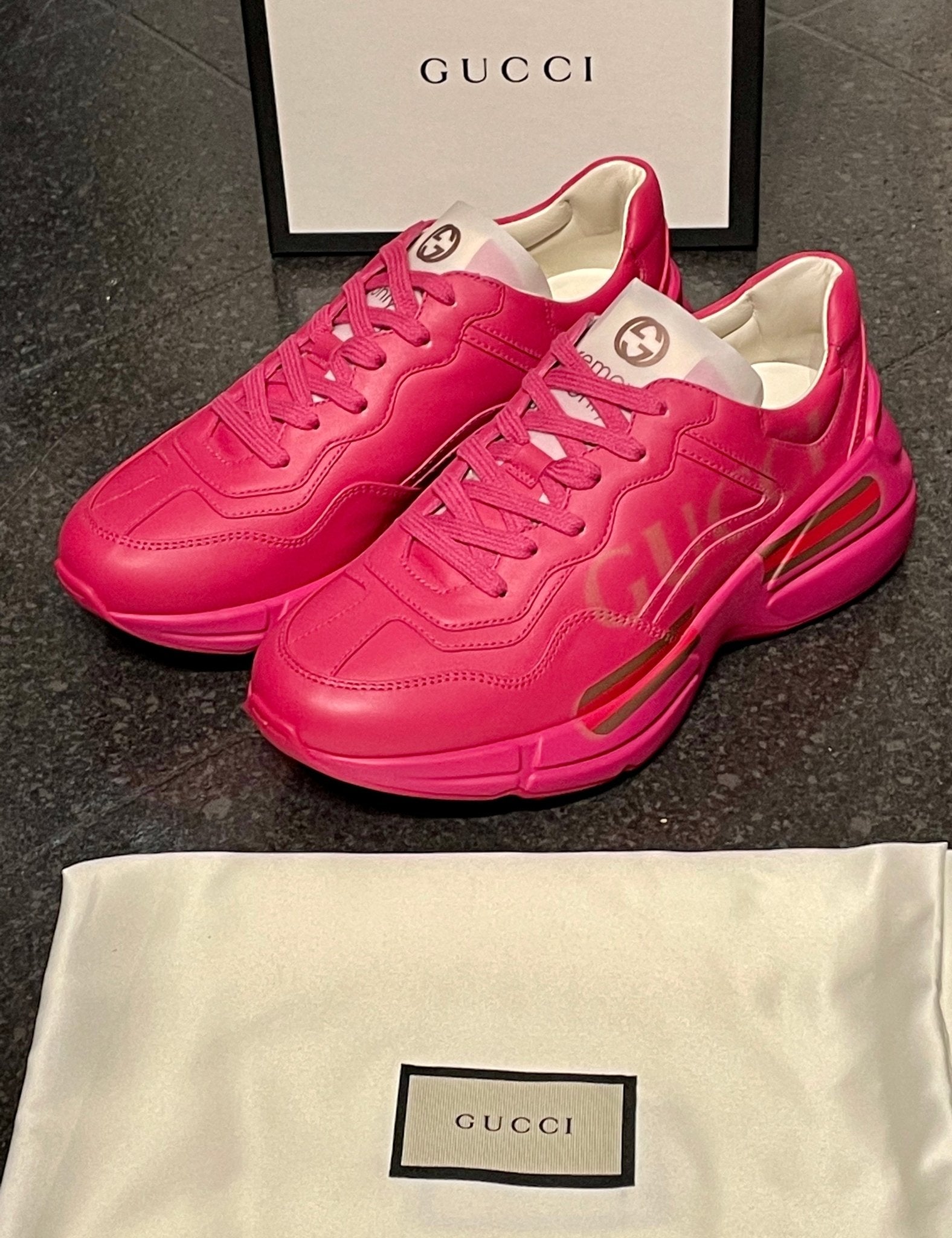 Hot pink gucci sneakers online