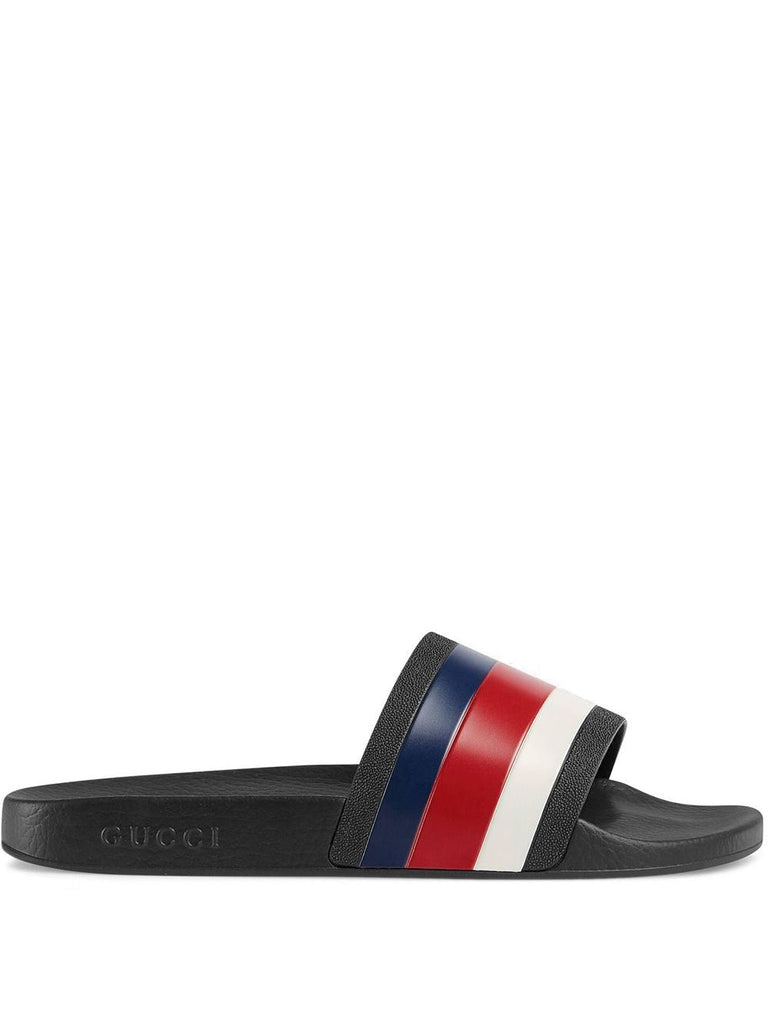 Red white blue gucci slides deals