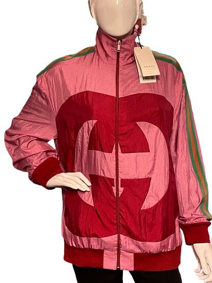 Brand New Women's Gucci GG Pink Jacket, Size 8-10 - V & G Luxe Boutique