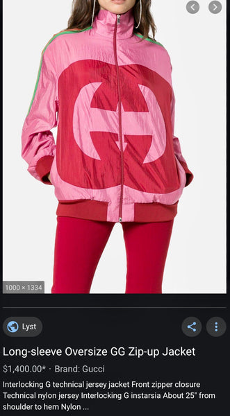 Brand New Women's Gucci GG Pink Jacket, Size 8-10 - V & G Luxe Boutique