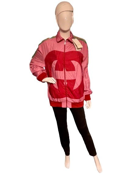 Brand New Women's Gucci GG Pink Jacket, Size 8-10 - V & G Luxe Boutique