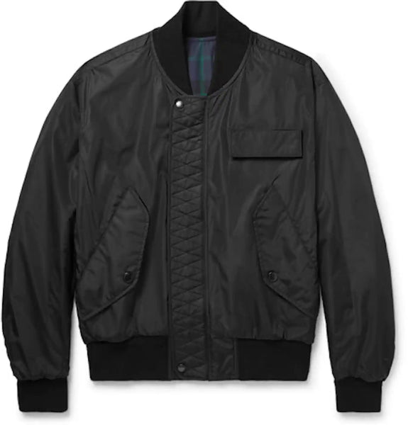 Burberry Reversible Checked and Black Bomber Jacket - V & G Luxe Boutique