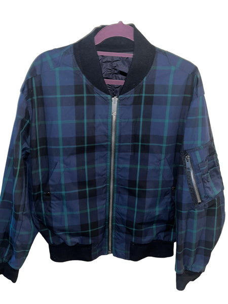 Burberry Reversible Checked and Black Bomber Jacket - V & G Luxe Boutique