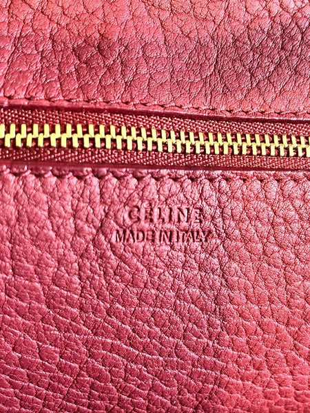 Celine Tie Knot Tote Burgundy Handbag & Matching Pouch RRP £3500 - V & G Luxe Boutique