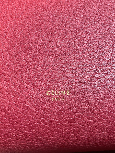Celine Tie Knot Tote Burgundy Handbag & Matching Pouch RRP £3500 - V & G Luxe Boutique