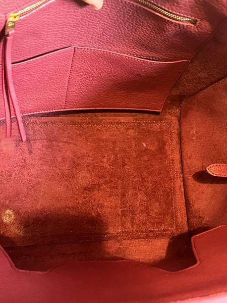 Celine Tie Knot Tote Burgundy Handbag & Matching Pouch RRP £3500 - V & G Luxe Boutique