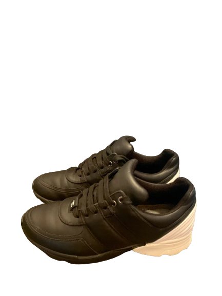 Chanel Black and White Leather Sneakers / Trainers, UK Size 5.5 - V & G Luxe Boutique